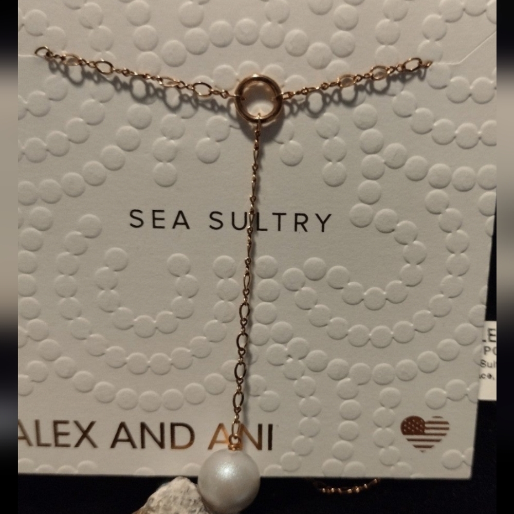 Alex and Ani Sea Sultry 14k gp lariat